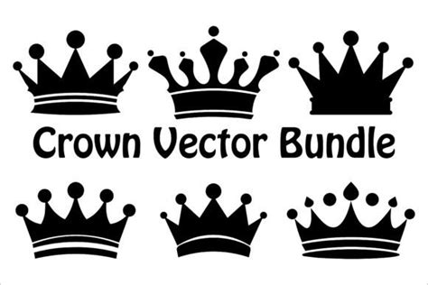 Silhouette of Crown Vector Set Bundle Graphic by amazinart · Creative ...