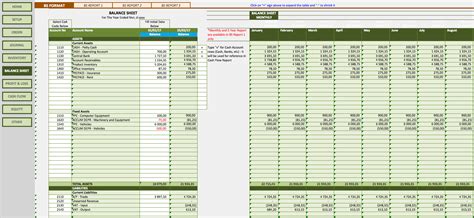 Retail Business Accounting Templates » The Spreadsheet Page