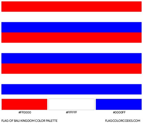 Bali Kingdom flag color codes