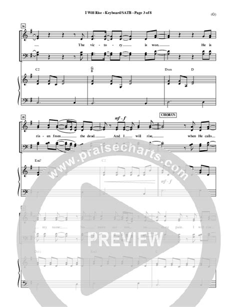 I Will Rise Sheet Music PDF (Chris Tomlin) - PraiseCharts