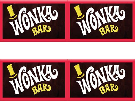 Free Printable Wonka Bar Wrapper Pdf