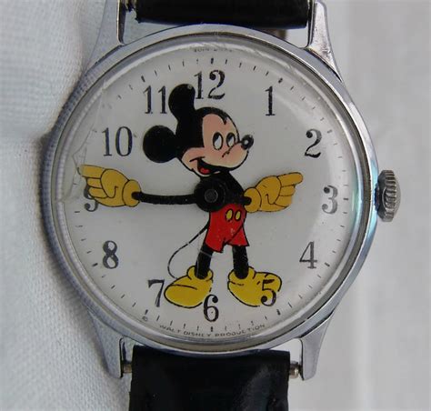 Mickey Mouse 60s vintage Watch Walt Disney Productions