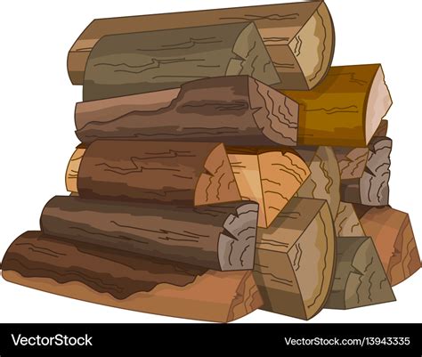 Logs of fire wood Royalty Free Vector Image - VectorStock