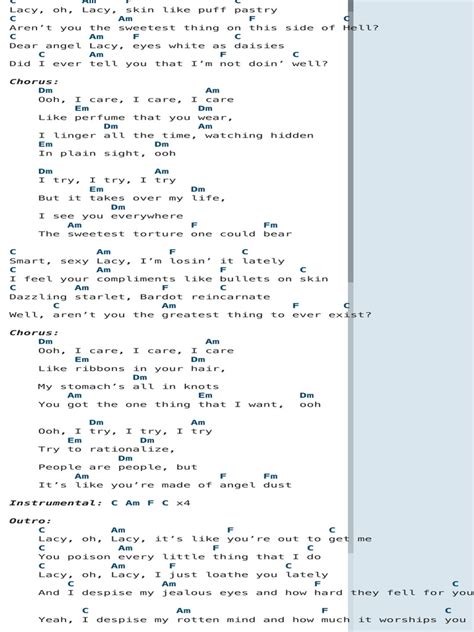 Lacy - Olivia Rodrigo, Ukulele Chords PDF | PDF