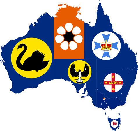 Emblems for Australian states & the N.T. : r/AussieMaps