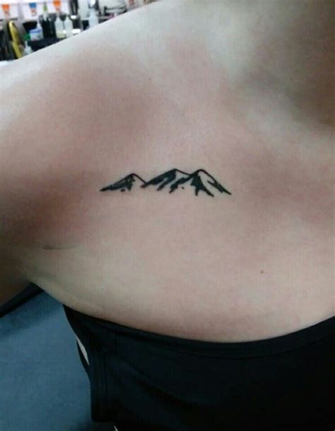 Mountain silhouette tattoo | Silhouette tattoos, Tattoos and piercings ...