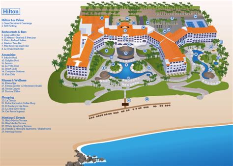 Resort Map | Hilton Los Cabos Beach & Golf Resort | Los Cabos, Mexico