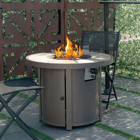 50000 BTUs Round Outdoor Propane Gas Patio Heater with Cover | Gas ...