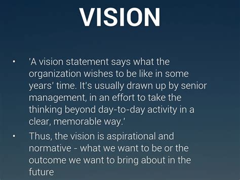 Team Vision And Mission Statement Examples