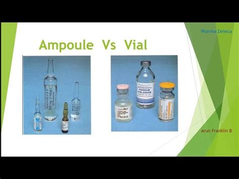 Ampoules Vs Vials, the difference @Pharma Zeneca - YouTube