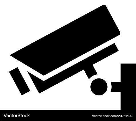 Security camera sign icon Royalty Free Vector Image