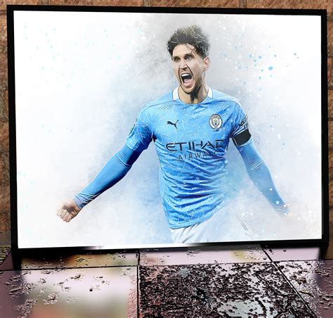 John Stones Iconic Celebration Manchester City Wall Art | Etsy