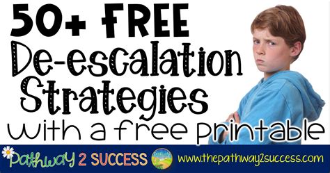 50+ De-escalation Strategies - The Pathway 2 Success