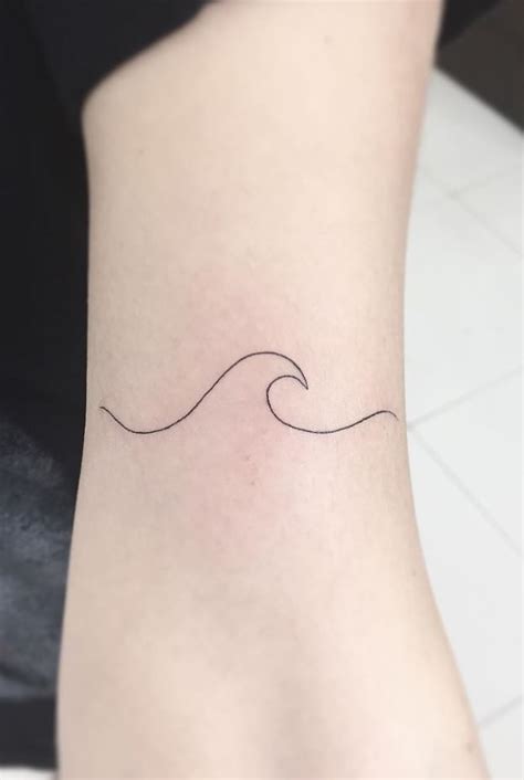 Simple Wave Tattoo | InkStyleMag