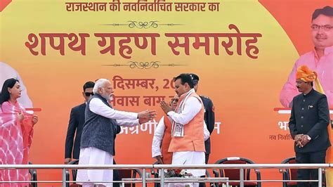 BJP MLA Bhajan Lal Sharma Sworn In As Rajasthan CM