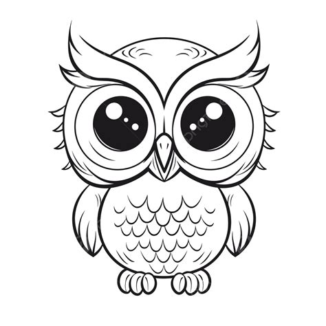 Owl Outline Drawing