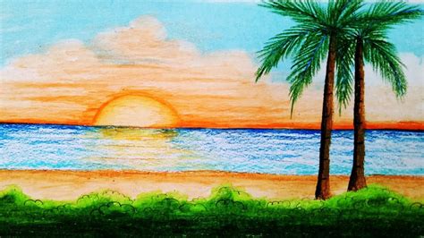 A Day On The Beach Easy Drawing - bmp-earwax