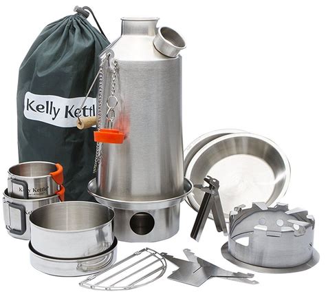 Camp Stove Kelly Kettle: Ultimate Stainless Steel Base Camp Kit Holds ...