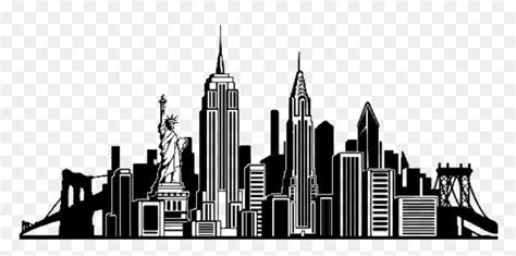 New York City Skyline Wall Decal Silhouette - New York City Skyline ...