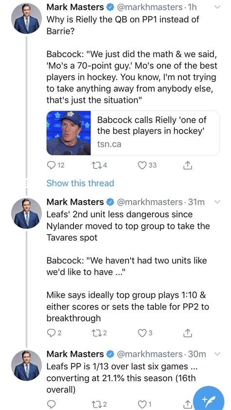 [Masters] Mike Babcock discusses Leafs power play (quotes attached) : r ...