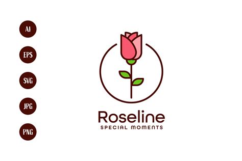 Rose Logo Flower Vector Icon Graphic by sabavector · Creative Fabrica