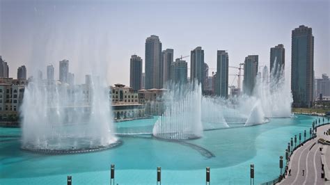 The Dubai Fountain Day View - Burj Khalifa Fountain Show - YouTube