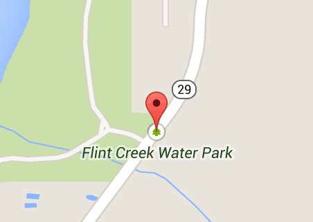 Map of flint creek water park | Flint creek, Water park, Park