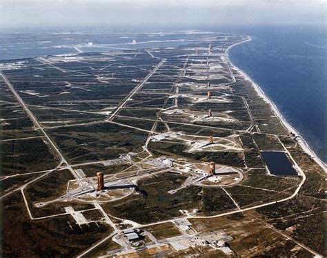 Aerial View of Missile Row | Cape canaveral, Space travel, Space center