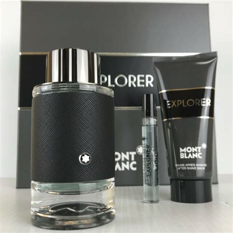 MONT BLANC EXPLORER MEN 3PC GIFT SET 3.3 OZ + MINI EDP SPRAY + 3.3 A/S ...