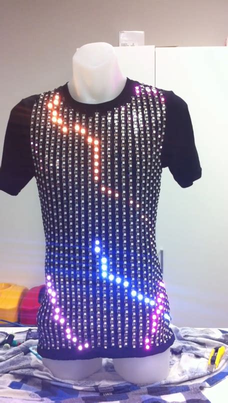 LED Shirt Lights Up When You’re Bombarded by Bluetooth Smart Textiles ...