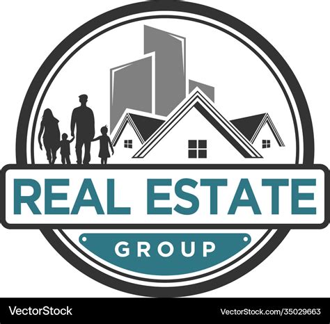 Vintage real estate logo design classic style Vector Image