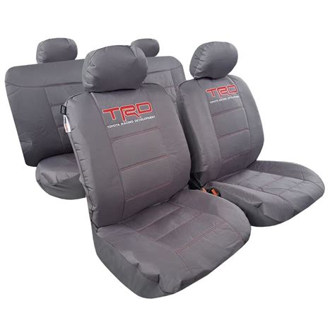 Toyota Tacoma TRD 2020 Seat Covers Waterproof Grey Canvas Full Set ...