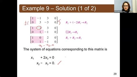 Solving System of Homogeneous Linear Equations - YouTube