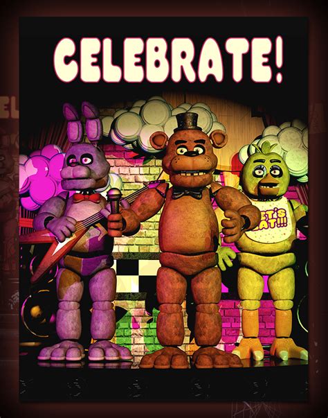 Five Nights at Freddy's - Celebrate! Poster | Fnaf freddy, Five nights ...