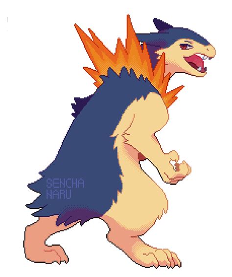 [OC] I made some Typhlosion Pixel Art! : r/pokemon