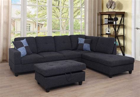 Buy Ponliving Furniture 3-PCPiece Sectional Sofa Couch Set, L-Shaped ...