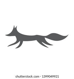 Running Fox Silhouette Vector Illustration: vector de stock (libre de ...