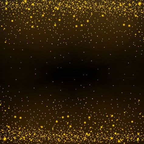 Premium Vector | Golden stars shine on a black background. | Golden ...