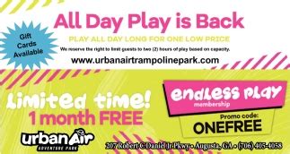 All Day Play Is Back, Urban Air Adventure Park - Augusta, Augusta, GA