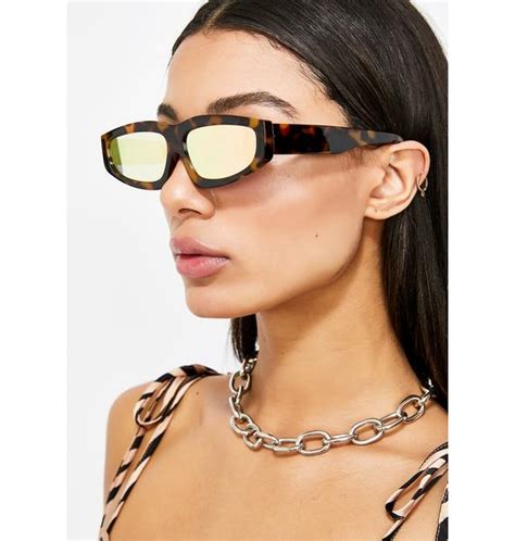 Tortoise Y2K Pop Star Sunglasses | Dolls Kill