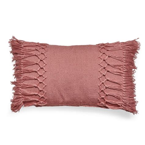 MoDRN 14in. x 24in. Textured Lumbar Outdoor Throw Pillow - Blush Pink ...