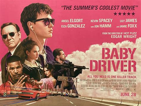 Original Baby Driver Movie Poster - Edgar Wright - Ansel Elgort - Action