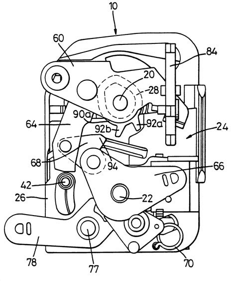 Door Locking Mechanism Diagram