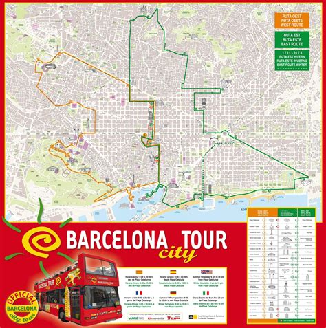 Red bus barcelona map - Map of red bus barcelona (Catalonia Spain)