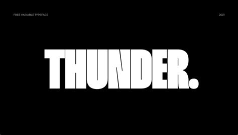 THUNDER / Free Typeface / Variable / 36 Styles :: Behance