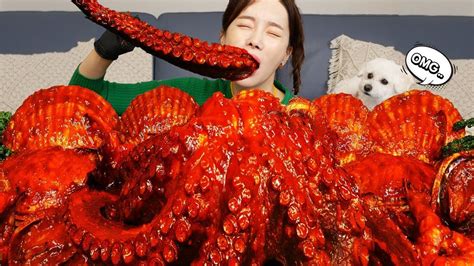 [Mukbang ASMR] 해산물 총집합🐙 왕 문어 새우 전복 해물찜 레시피 🦐 Spicy Octopus Crab Shrimp ...