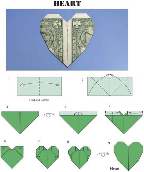 How To Fold A Dollar Bill Into Cool Shapes - Origami