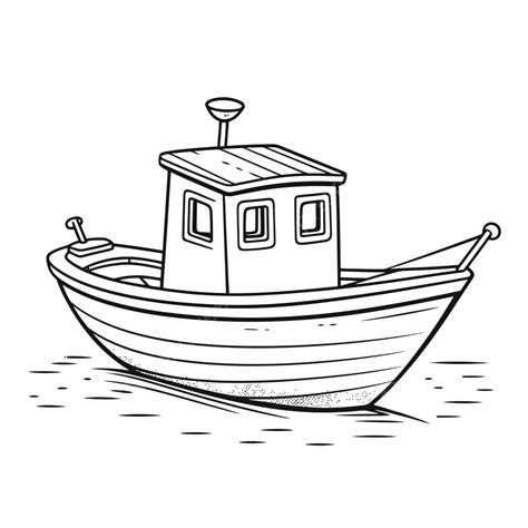 Free Printable Coloring Page For Kids With Boat Drawing Outline Sketch ...