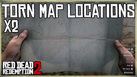 Red Dead 2 Torn Treasure Map - Vector U S Map