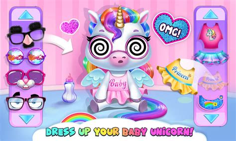 My Baby Unicorn - Cute Rainbow Pet Care & Dress Up: Amazon.co.uk ...